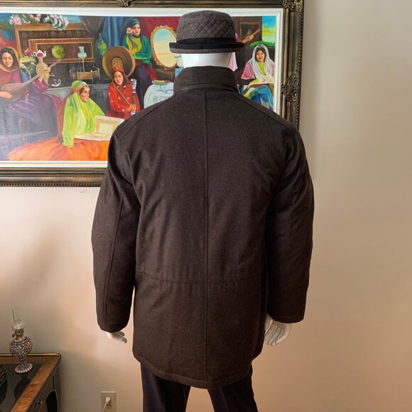 Bugatti NWOT Men's 42R Real Down Wool Full Zip Button Closure Coat Jacket - Picture 11 of 12
